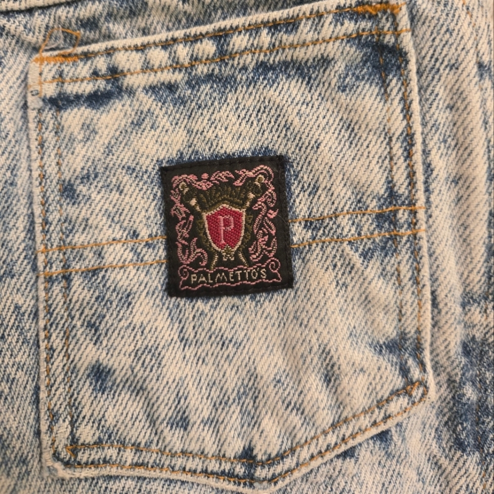 Vintage 1990s Palmetto's Made in USA acid wash light blue straight leg jeans - Picture 3 of 8